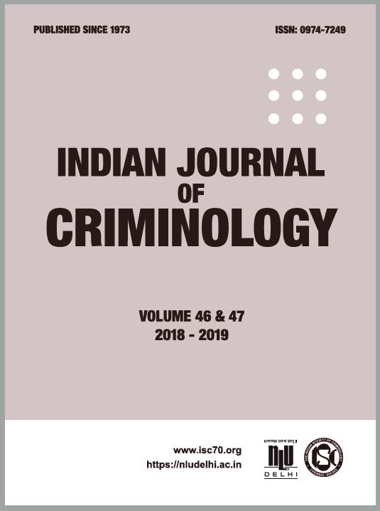 Indian Journal of Criminology(2018-19)