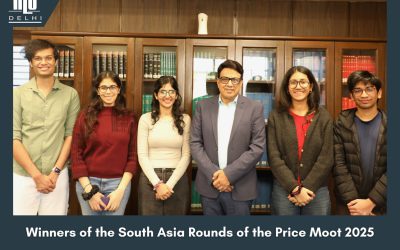 NLUD Team Wins the South Asia Rounds of the Price Moot 2025 (Date: 7th-9th February, 2025)