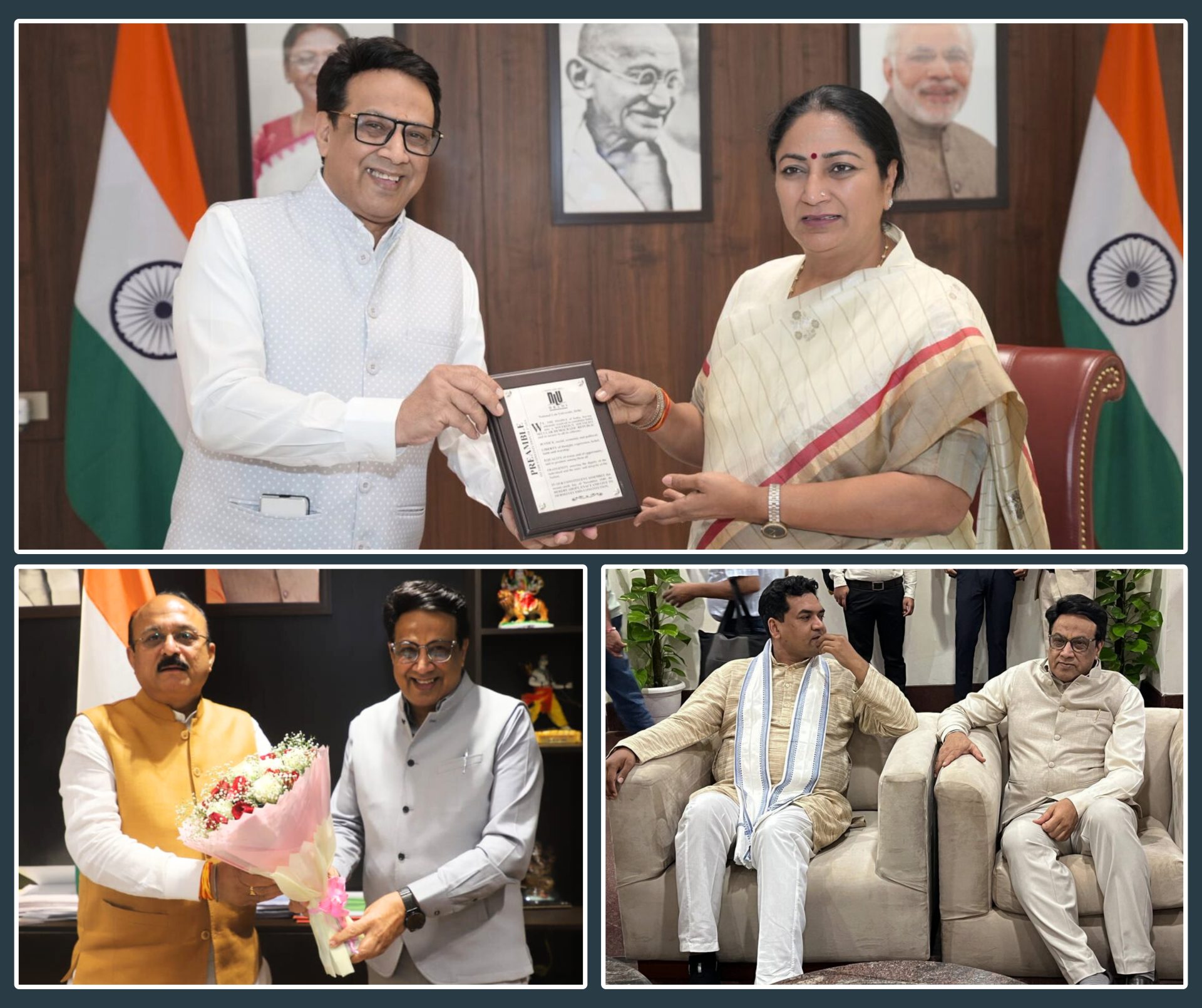 Meeting with Hon’ble Chief Minister, GNCT Delhi; Hon’ble Minister of Higher Education, Training & Technical Education, and Hon’ble Minister of Law & Justice, GNCT Delhi