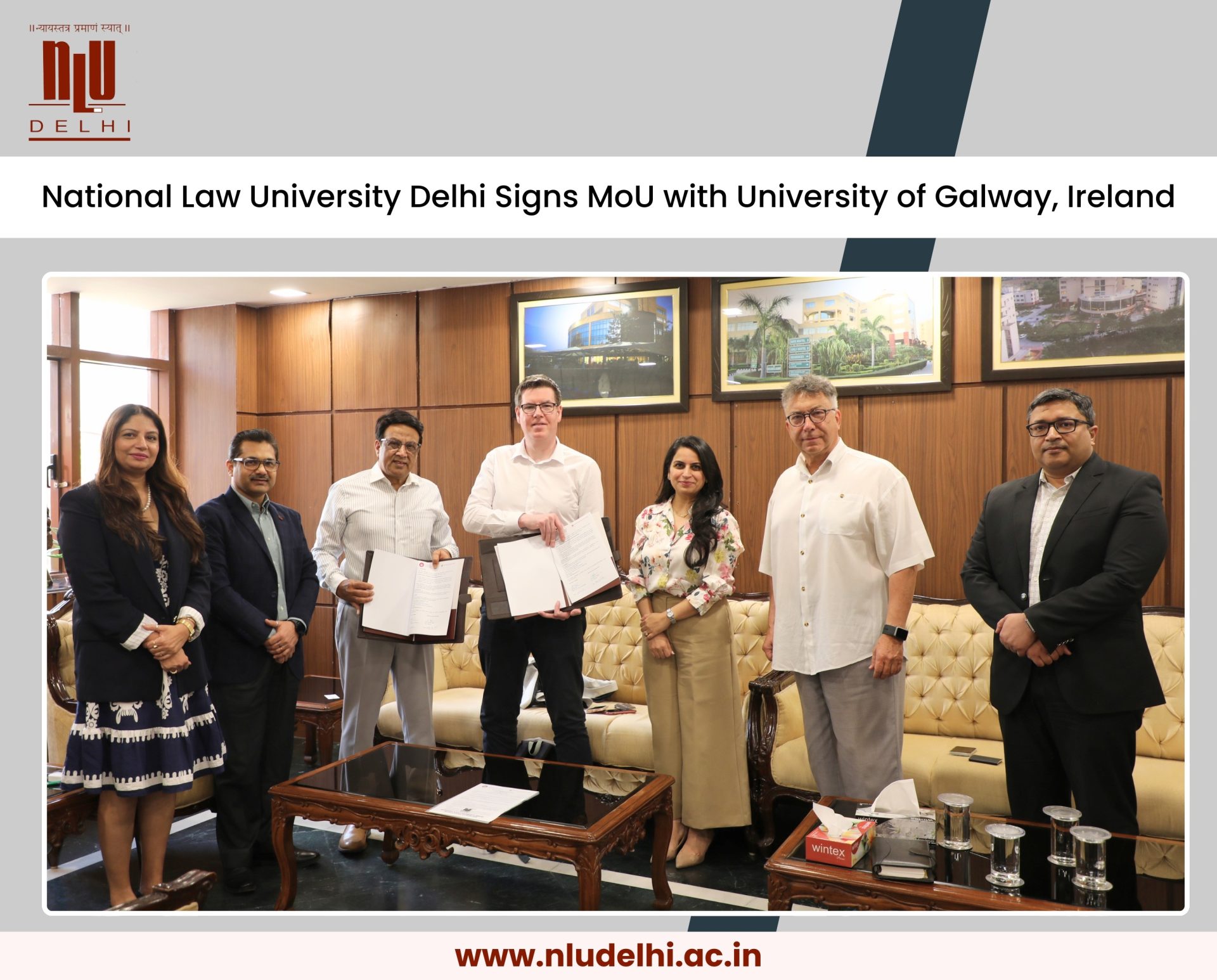 MoU Signed between NLU Delhi and the University of Galway, Ireland (19th May, 2026)