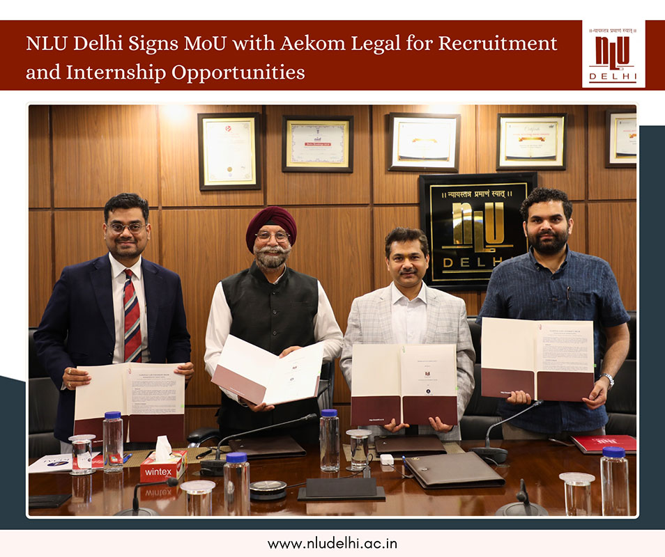 NLUD Signs MoU with Aekom Legal on 26th May, 2026