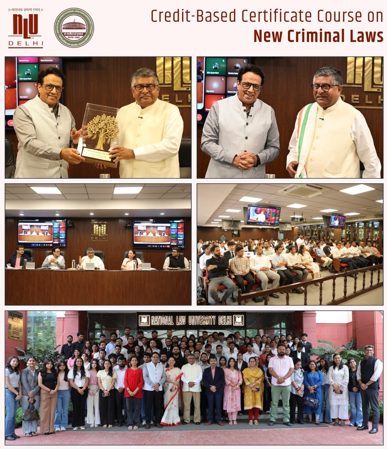National Law University Delhi Hosts Shri Ravi Shankar Prasad for Interactive Session on New Criminal Laws (18th June, 2026) National Law University Delhi Hosts Shri Ravi Shankar Prasad for Interactive Session on New Criminal Laws (18th June, 2026)