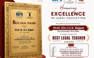 Sr. Prof. (Dr.) G. S. Bajpai conferred the Best Legal Teacher Award (29th August, 2026)
